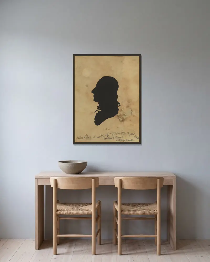 JRS av Charles Willson Peale inramad på en vägg