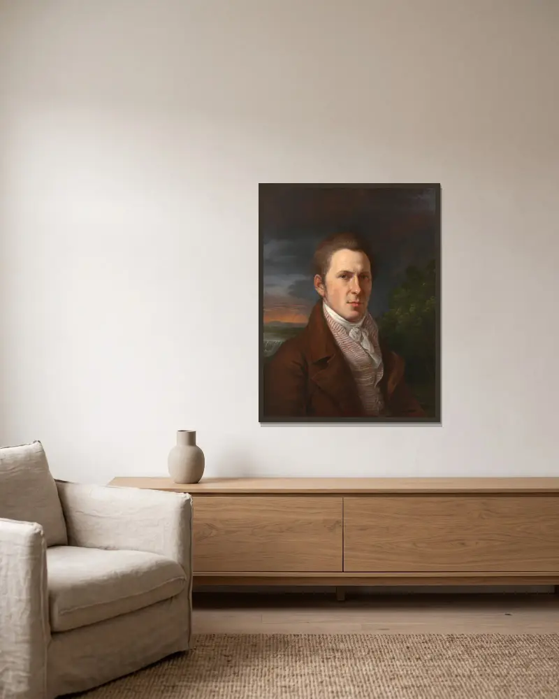 Rembrandt Peale av Charles Willson Peale inramad på en vägg