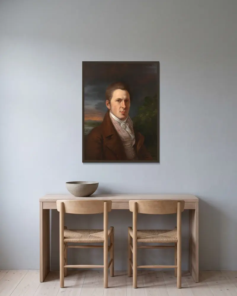 Rembrandt Peale av Charles Willson Peale inramad på en vägg