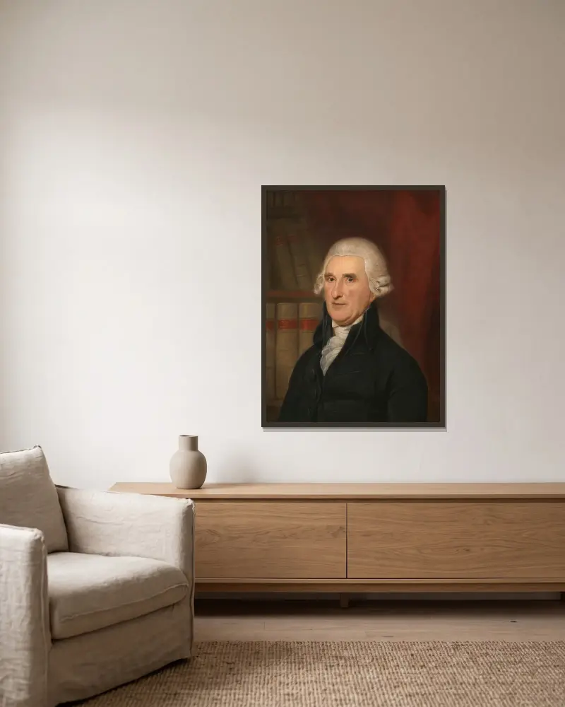 Thomas McKean av Charles Willson Peale inramad på en vägg