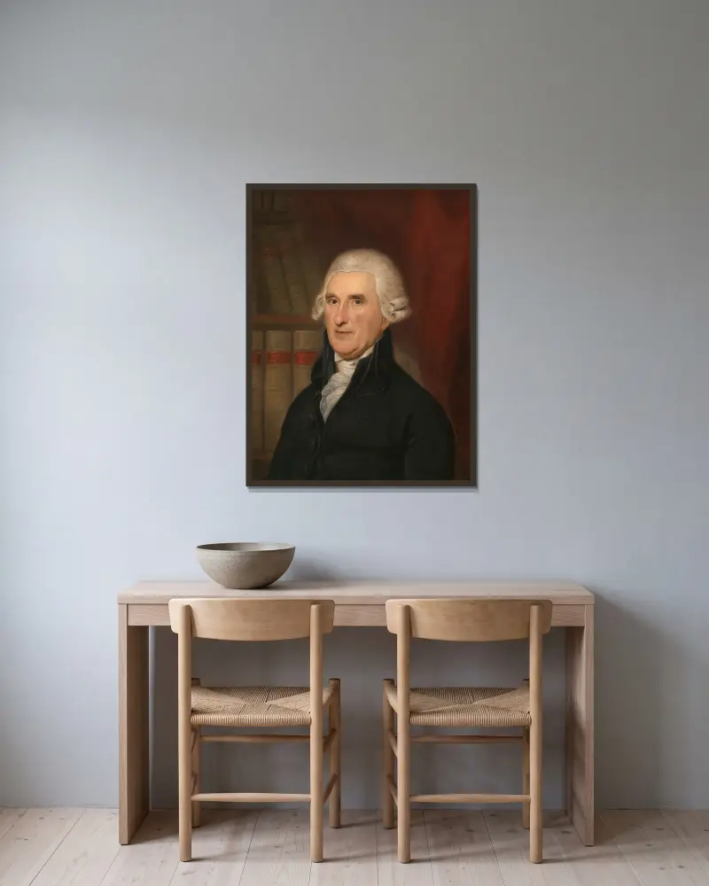 Thomas McKean av Charles Willson Peale inramad på en vägg