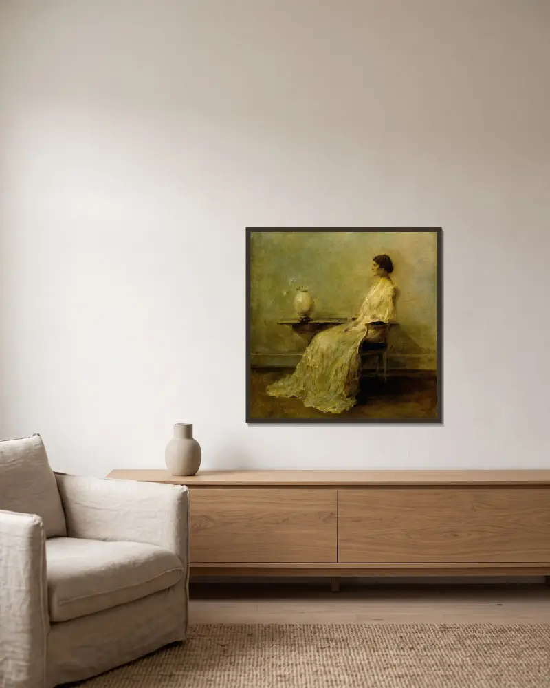 Dama w bieli (nr 2), 1910 – nr 1, Thomas Wilmer Dewing w ramie na ścianie