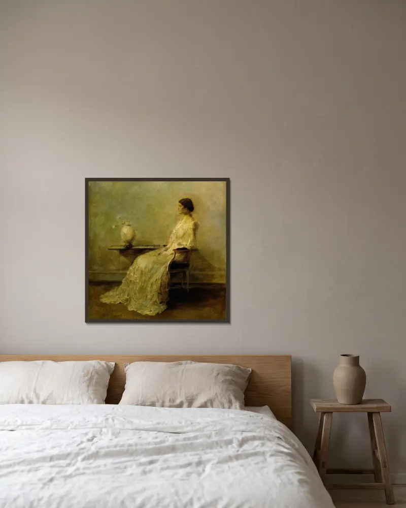 Dama w bieli (nr 2), 1910 – nr 1, Thomas Wilmer Dewing w ramie na ścianie