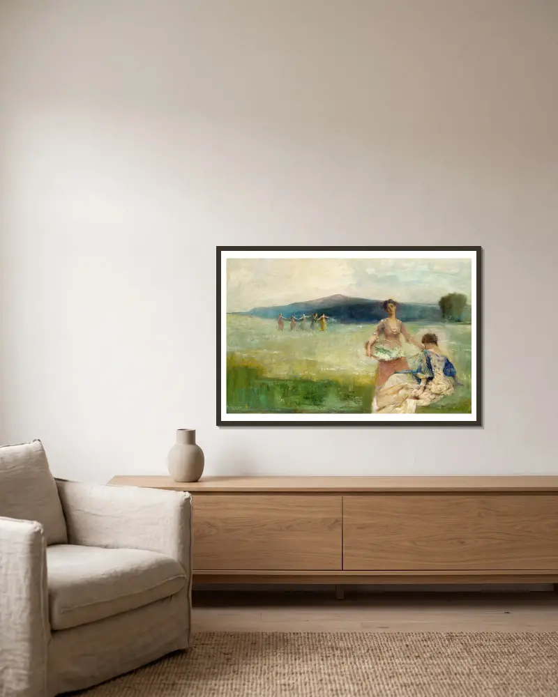 Wiosna, Thomas Wilmer Dewing w ramie na ścianie