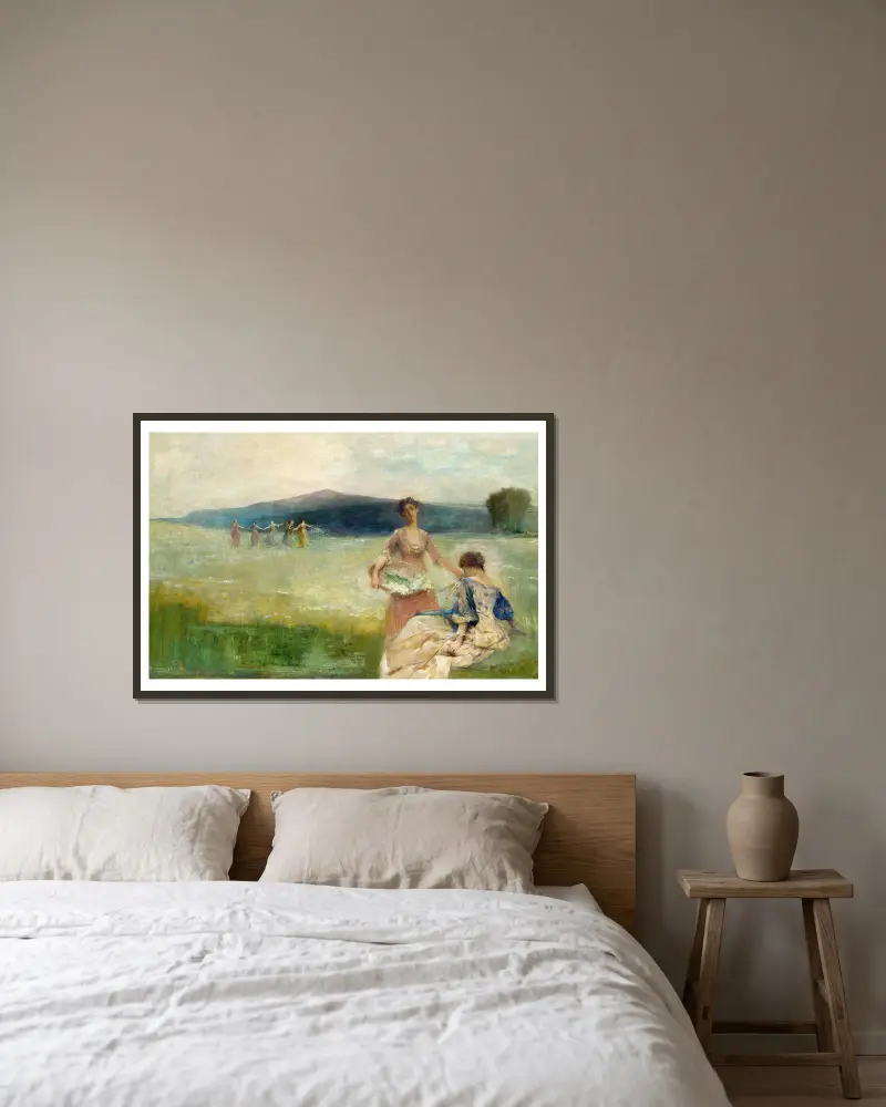 Wiosna, Thomas Wilmer Dewing w ramie na ścianie