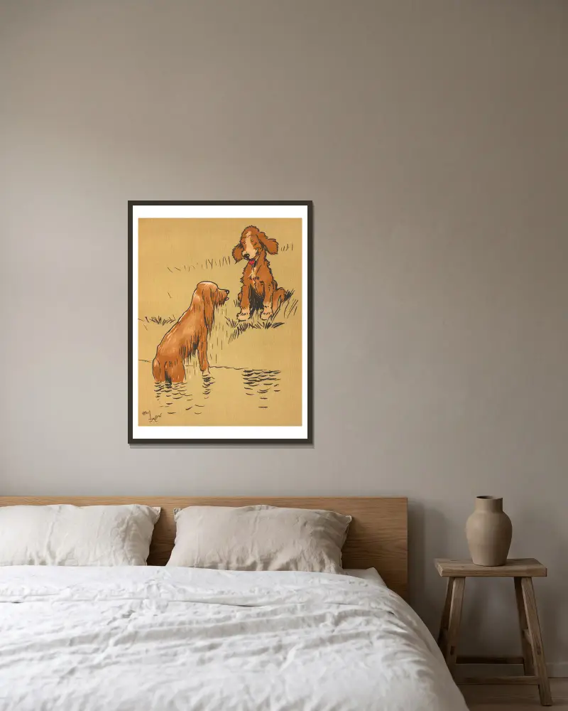 Selbsthilfe von Cecil Charles Windsor Aldin gerahmt an einer Wand