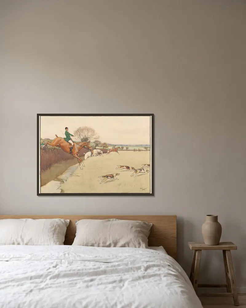 Up and Over, Cecil Charles Windsor Aldin v rámu na stěně