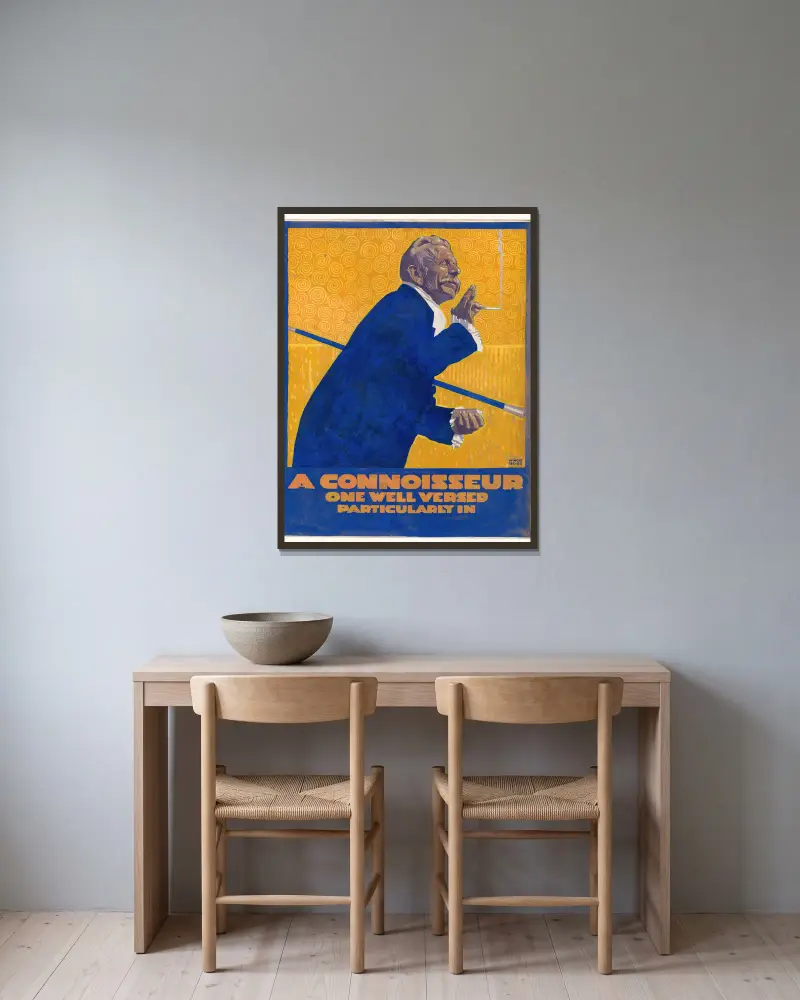 A Connoisseur av Winold Reiss inramad på en vägg