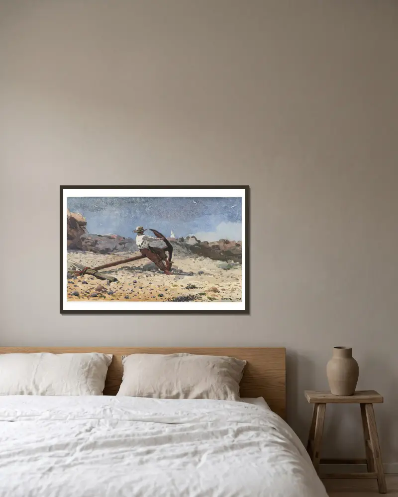 Chłopiec z kotwicą, Winslow Homer w ramie na ścianie
