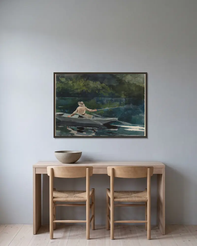Kastet, nummer två av Winslow Homer inramad på en vägg