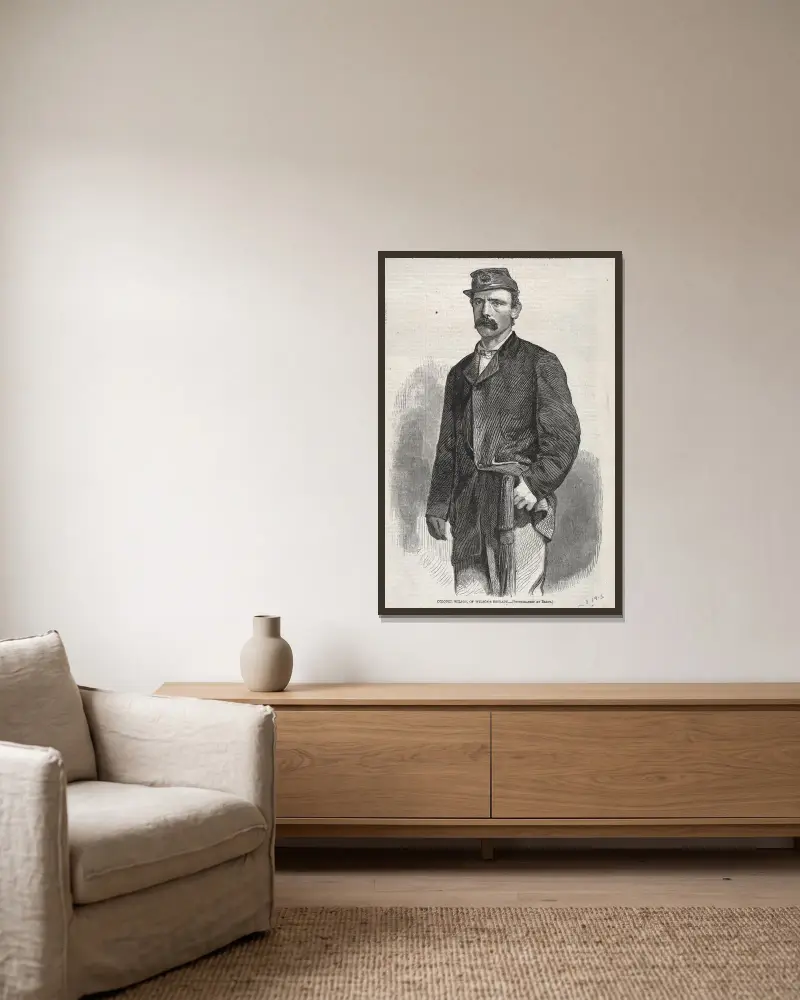 Överste Wilson, ur Wilsons brigad av Winslow Homer inramad på en vägg