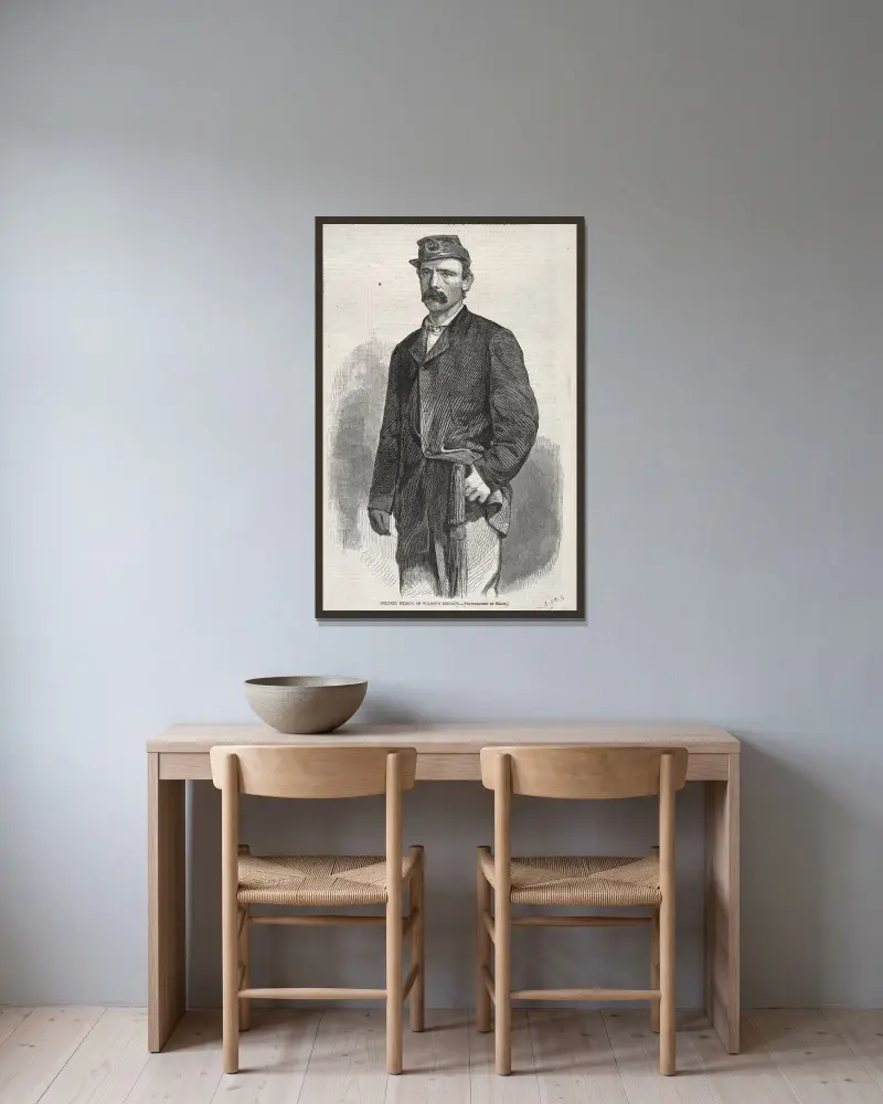 Överste Wilson, ur Wilsons brigad av Winslow Homer inramad på en vägg