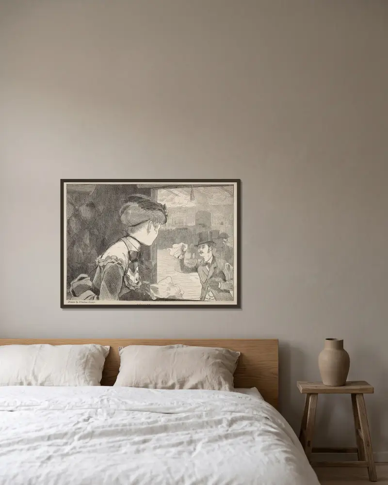 ‘Come!’ av Winslow Homer inramad på en vägg