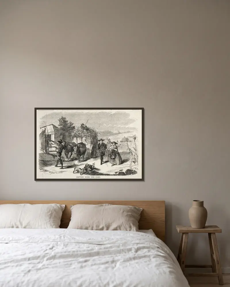 Heimfahrt mit dem Mais von Winslow Homer gerahmt an einer Wand