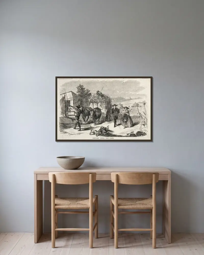 Heimfahrt mit dem Mais von Winslow Homer gerahmt an einer Wand