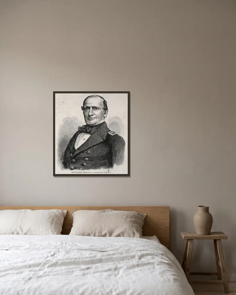 Flag Officer Stringham av Winslow Homer inramad på en vägg