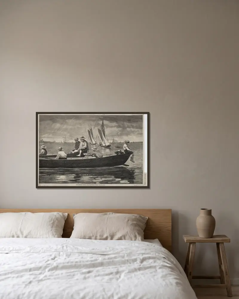 Gloucester Harbor, Winslow Homer v rámu na stěně