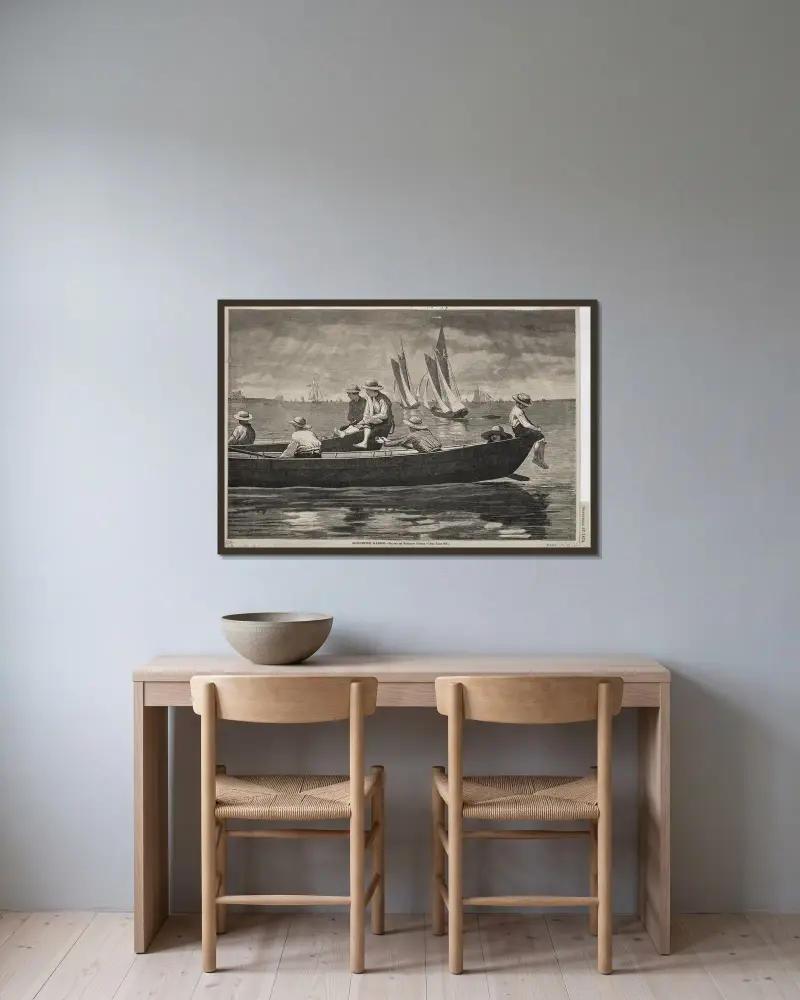 Gloucester Harbor, Winslow Homer v rámu na stěně