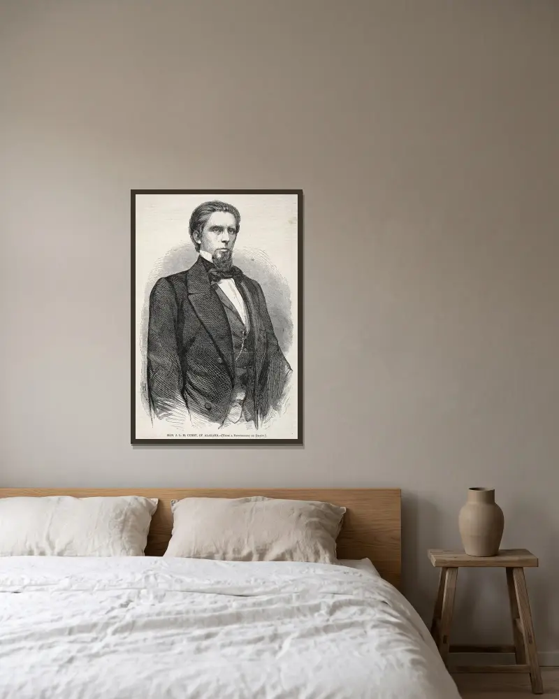 Hon. J. L. M. Curry aus Alabama von Winslow Homer gerahmt an einer Wand
