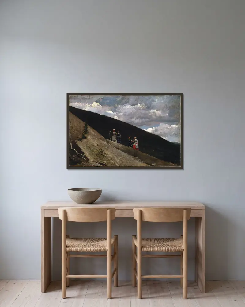 W górach, Winslow Homer w ramie na ścianie