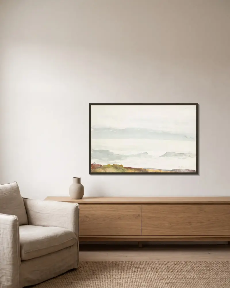 Havet sett från en klippa, Prout's Neck, Maine av Winslow Homer inramad på en vägg