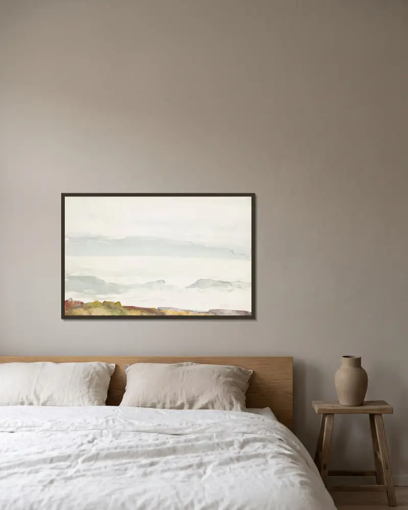 Havet sett från en klippa, Prout's Neck, Maine av Winslow Homer inramad på en vägg