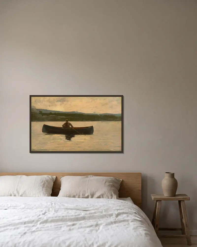 Gra w ryby, Winslow Homer w ramie na ścianie