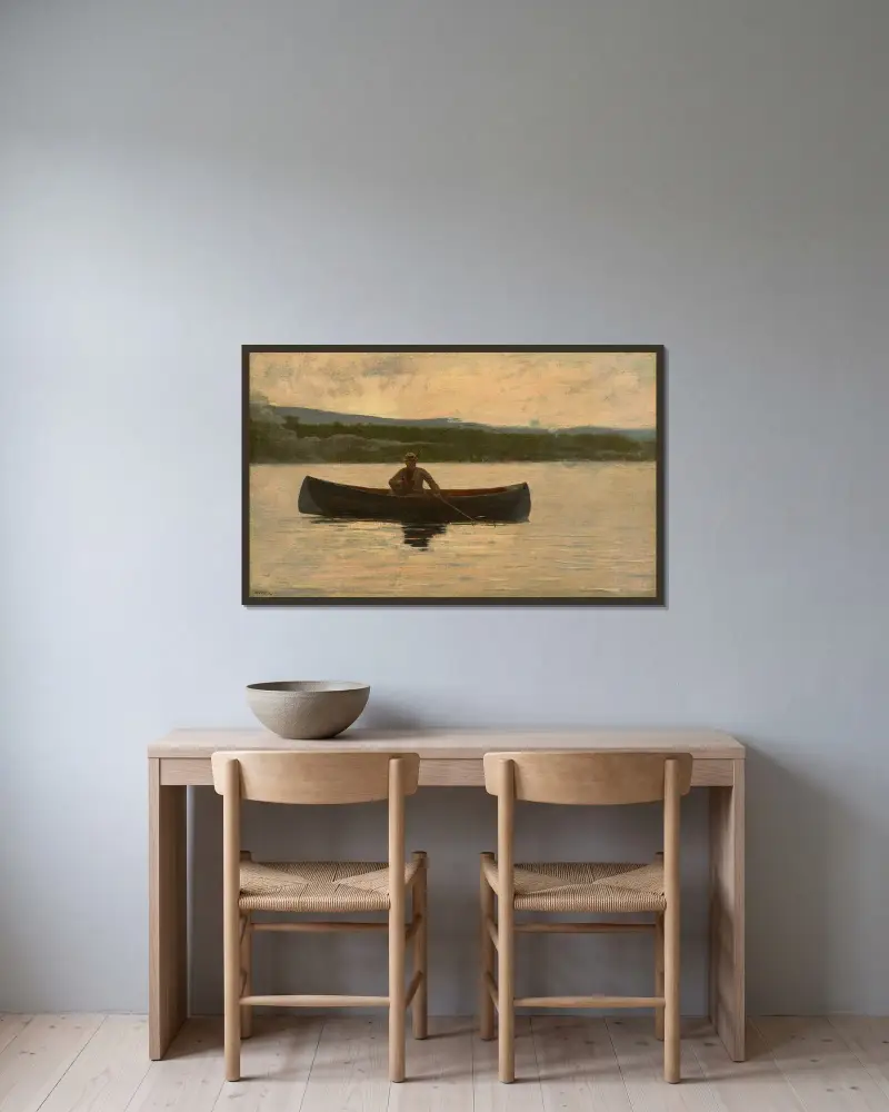 Gra w ryby, Winslow Homer w ramie na ścianie