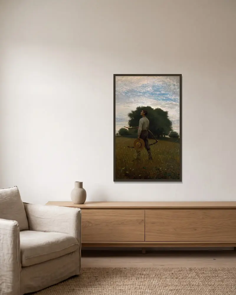 Gesang der Lerche von Winslow Homer gerahmt an einer Wand