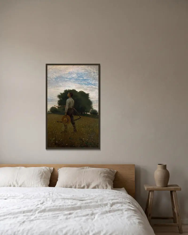 Gesang der Lerche von Winslow Homer gerahmt an einer Wand
