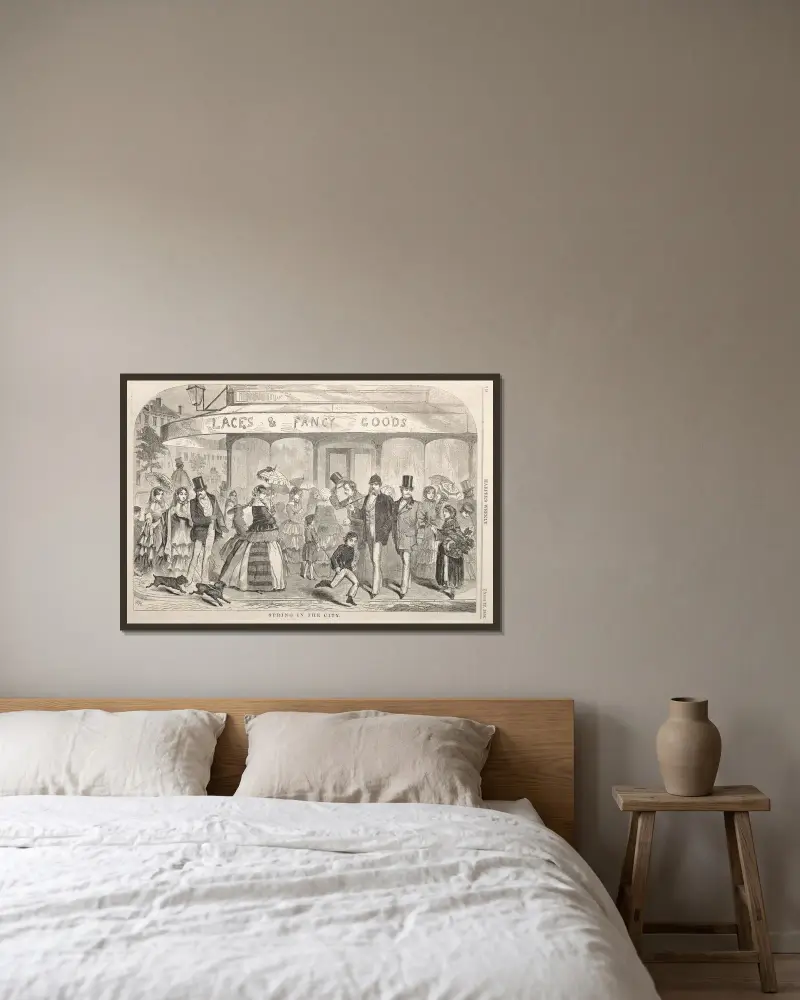 Frühling in der Stadt von Winslow Homer gerahmt an einer Wand