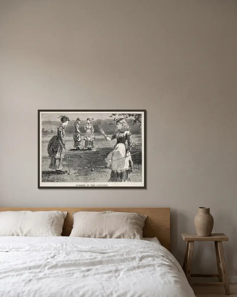 Sommar på landet av Winslow Homer inramad på en vägg