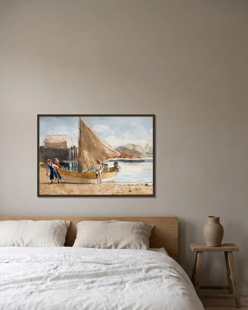 Summertime av Winslow Homer inramad på en vägg