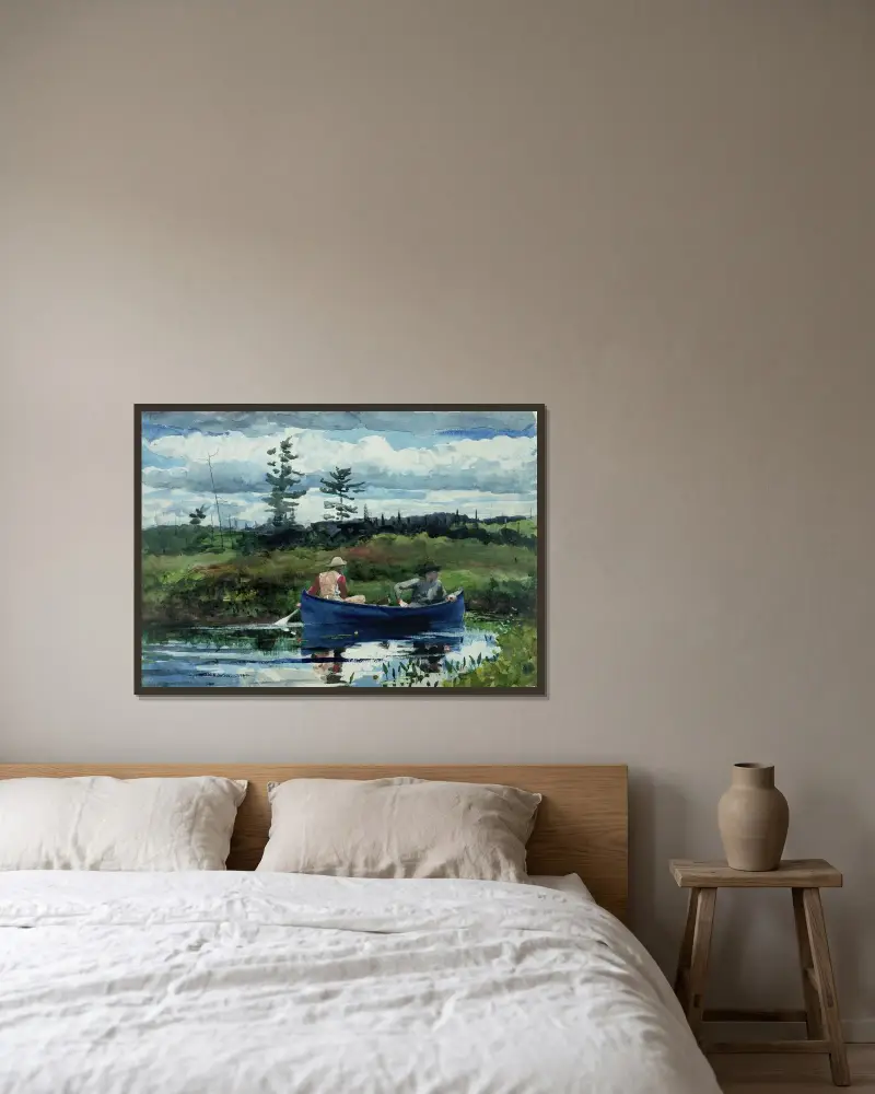 Niebieska łódź, Winslow Homer w ramie na ścianie