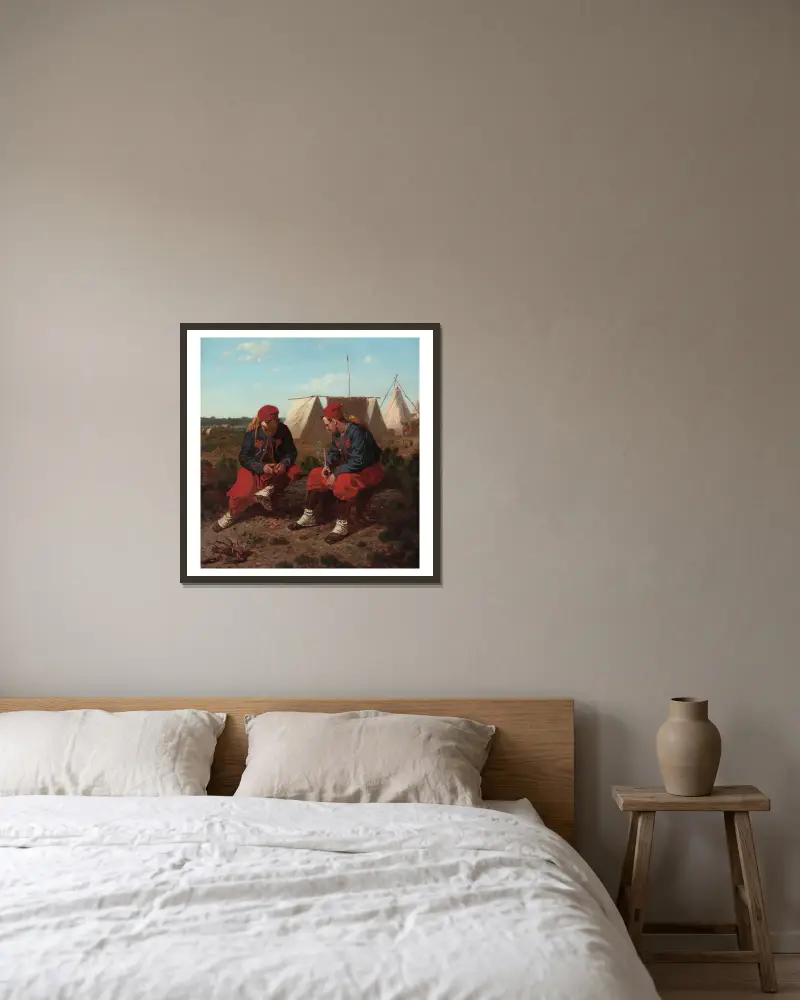 Pipan av björnbärsrot av Winslow Homer inramad på en vägg