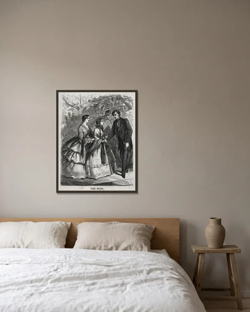 Knopparna av Winslow Homer inramad på en vägg