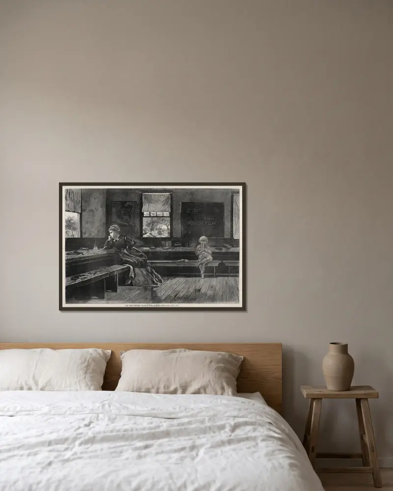 Polední přestávka, Winslow Homer v rámu na stěně