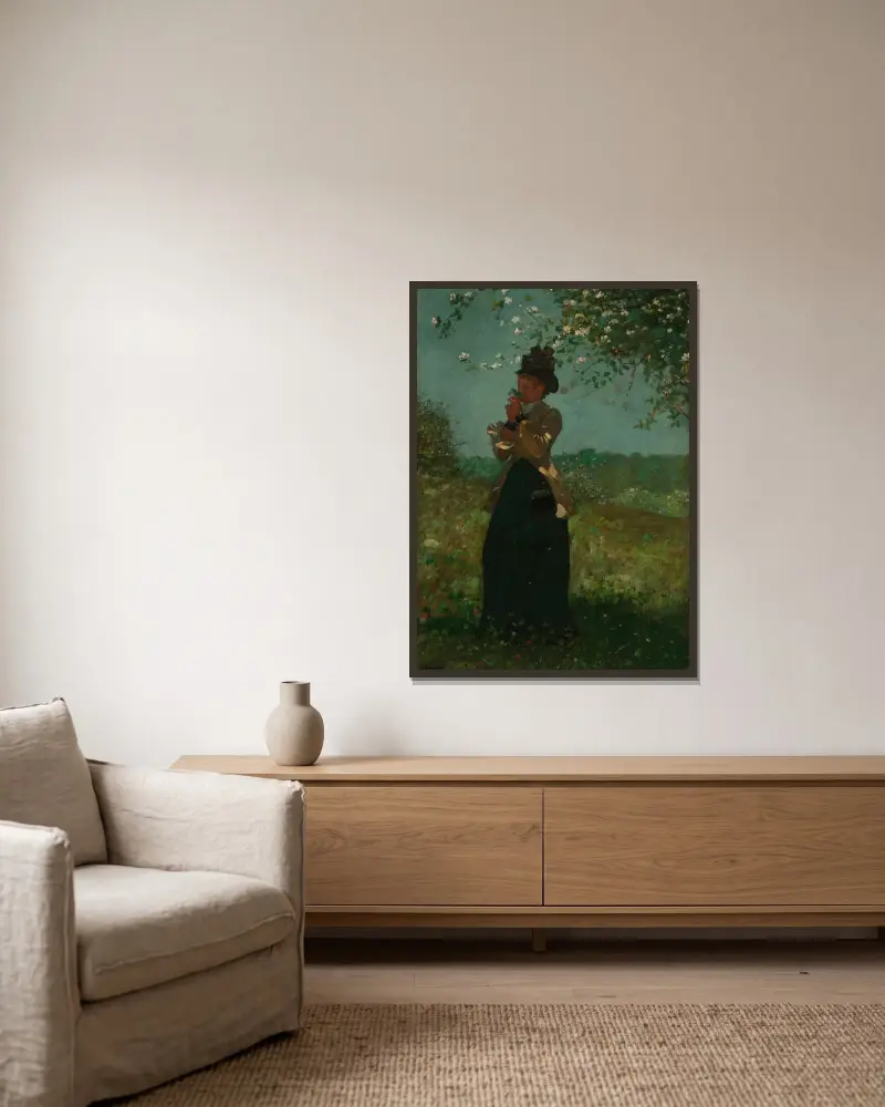 Żółta kurtka, Winslow Homer w ramie na ścianie