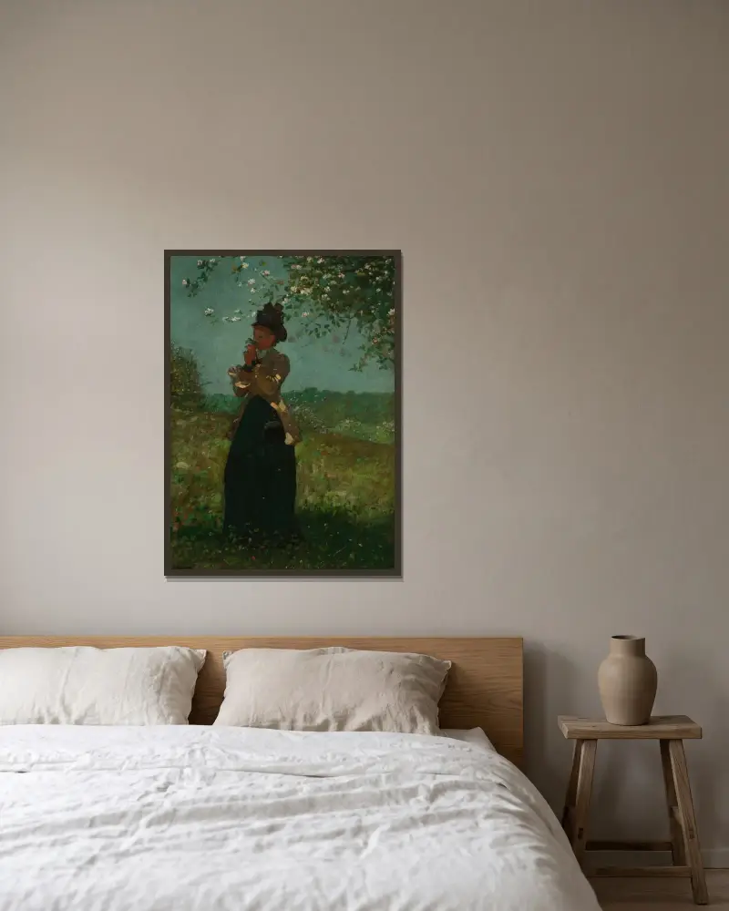 Żółta kurtka, Winslow Homer w ramie na ścianie