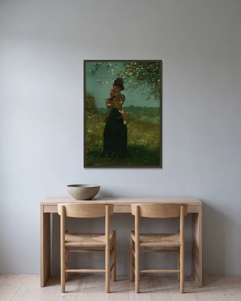 Żółta kurtka, Winslow Homer w ramie na ścianie