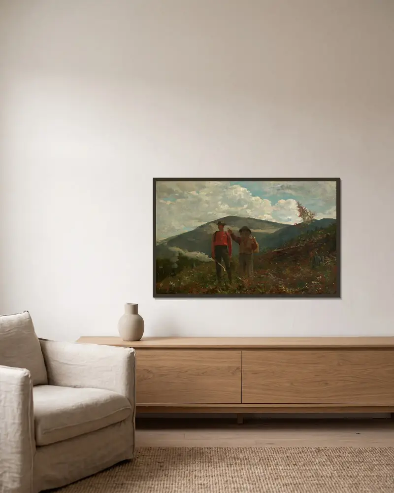Zwei Führer von Winslow Homer gerahmt an einer Wand
