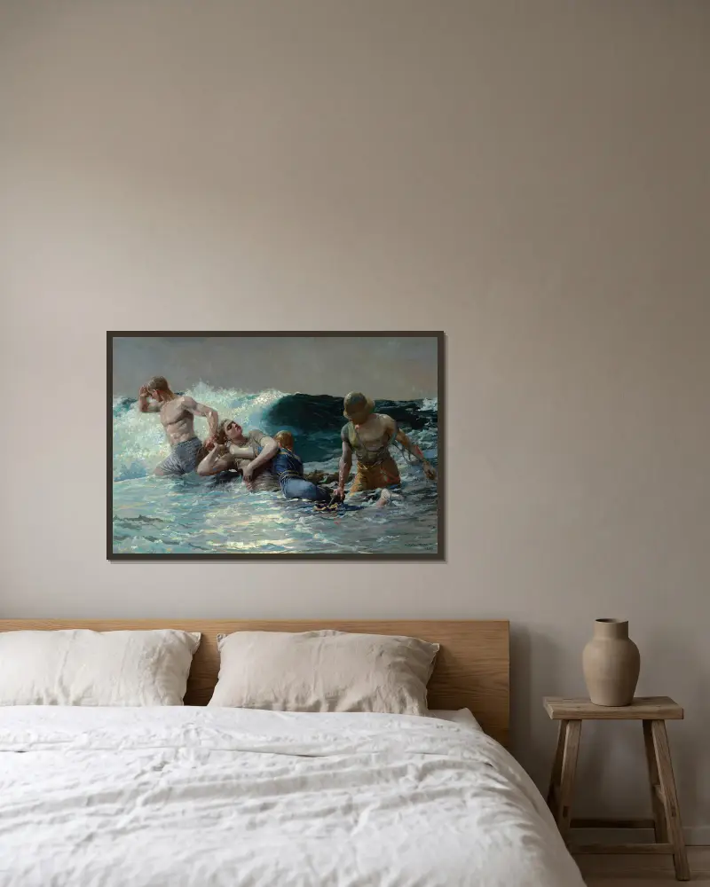Unterströmung von Winslow Homer gerahmt an einer Wand