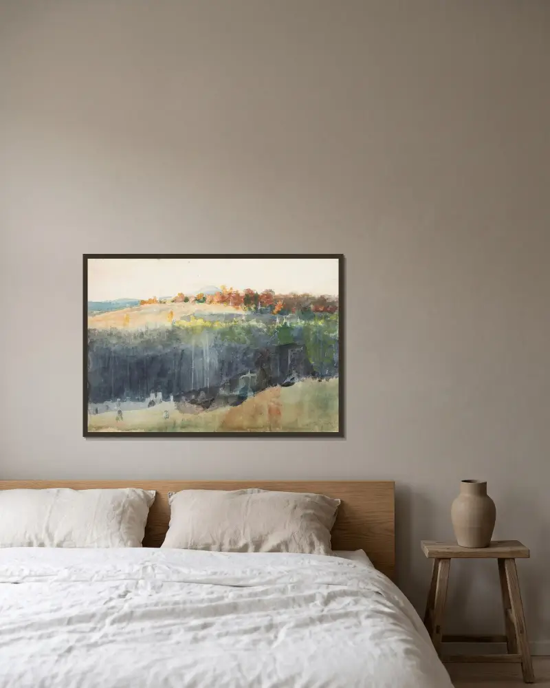 Údolí a svah, Winslow Homer v rámu na stěně