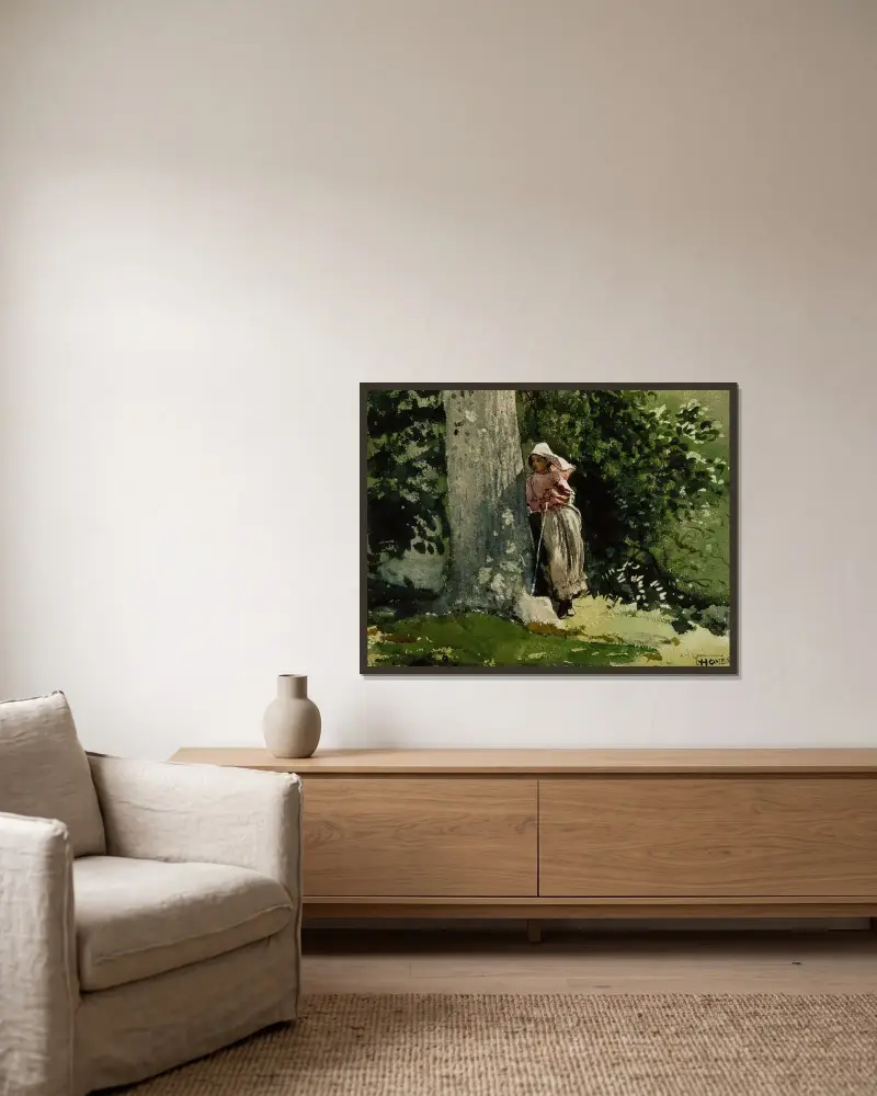 Weary av Winslow Homer inramad på en vägg