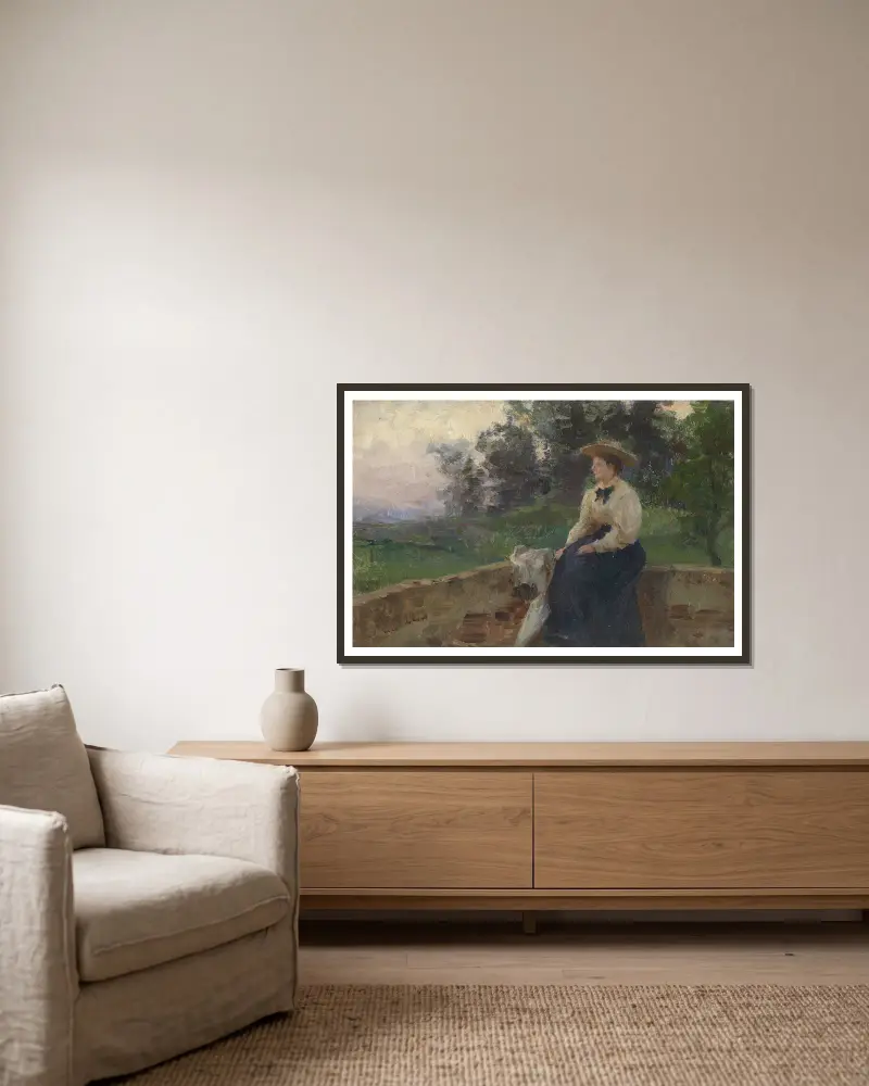 In Gedanken von Olga Wisinger-Florian gerahmt an einer Wand