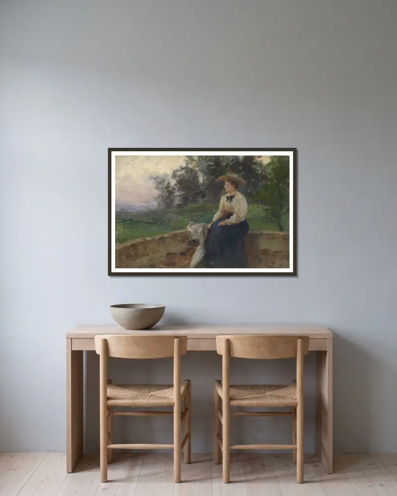 In Gedanken von Olga Wisinger-Florian gerahmt an einer Wand