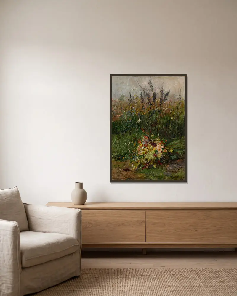 Summer Flowers of the Field av Olga Wisinger-Florian inramad på en vägg