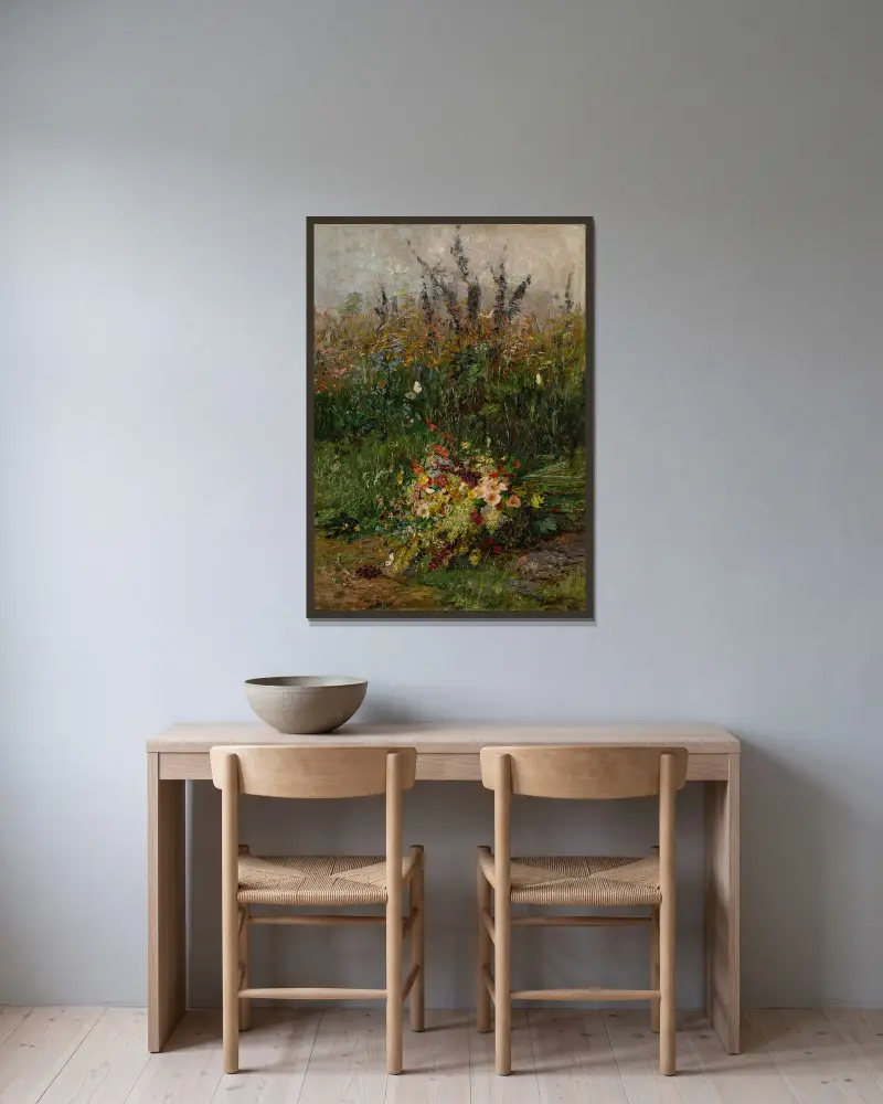 Summer Flowers of the Field av Olga Wisinger-Florian inramad på en vägg