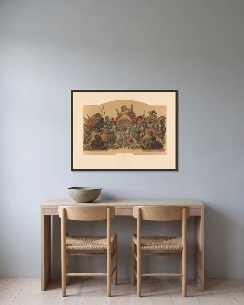 Die Biertrinker aller Zeiten von Wittemann Bros. gerahmt an einer Wand