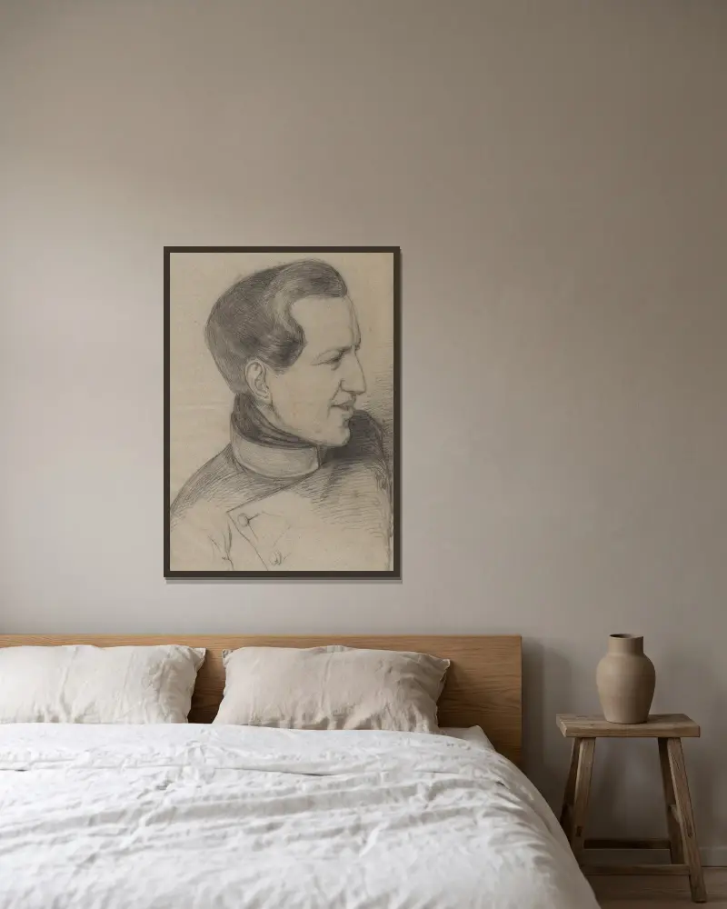 Porträtt av Stefan Kokular av Wojciech Gerson inramad på en vägg